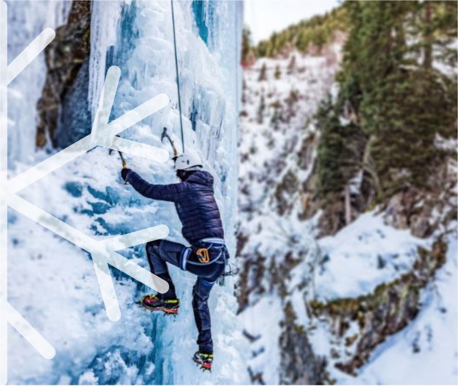 Copertina arrampicata su ghiaccio - adrenalina