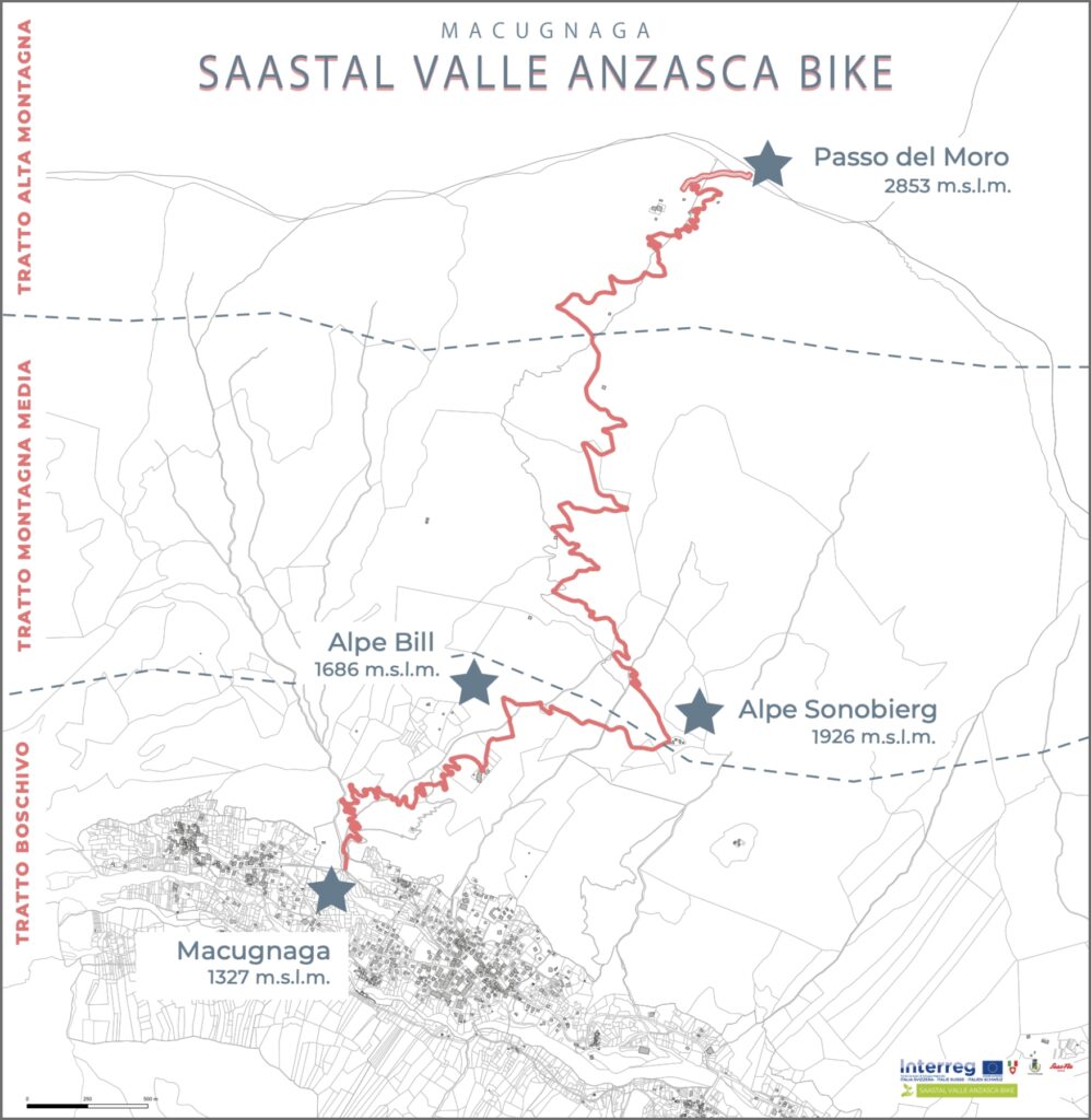 Mappa pista bike Macugnaga